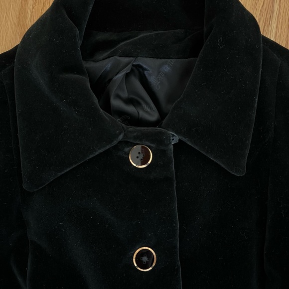 Vintage Lawrence of London Black Velvet Princess Cut Coat - Picture 5 of 8